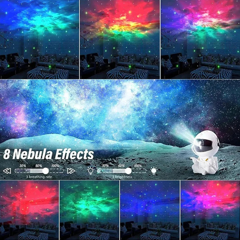Galaxy Star Projector LED Night Light Starry Sky Astronaut Porjectors Lamp for Decoration Bedroom Home Decorative Children Gifts